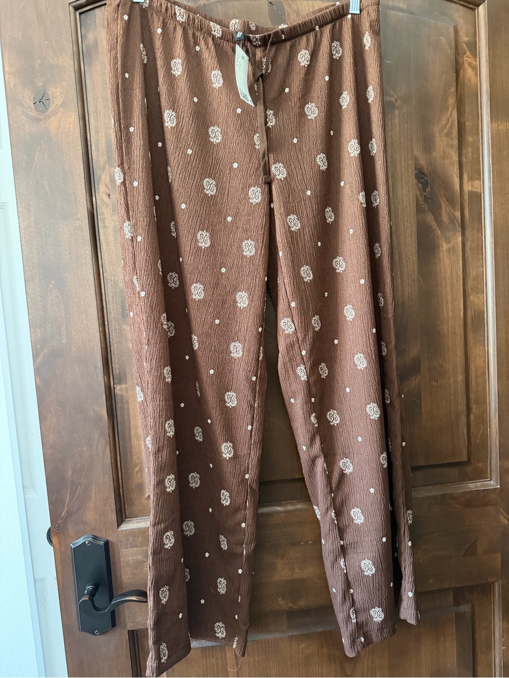H&M Brown NWT gauzey Wide-Leg Pants